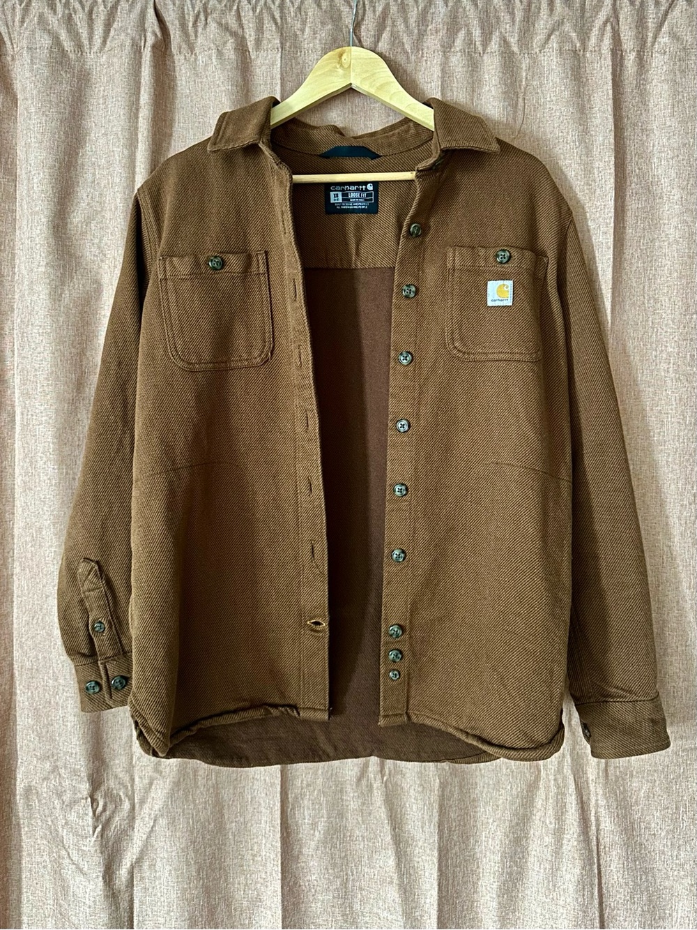 Carhartt Brown Button-Front Work Jacket